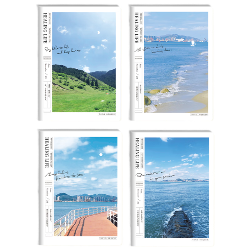 M&G A5 64-Sheet Plastic Cover Notebook Stationery High-Quality Diary Mistake Correction Notebook for Students and Exam Preparation Random Sunny Day Notebook APNGC077