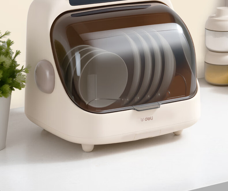 Deli Baby Bottle Sterilizer with Drying UV Sterilization Machine, Mini Small Bowl And Chopstick Disinfection And Drying Machine, LD502 White 16
