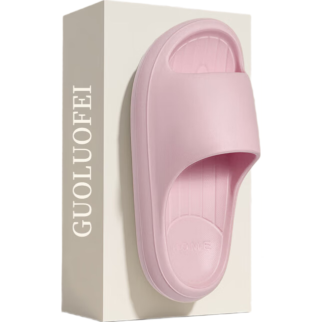 GUOLUOFEI Children's Summer Slippers Boys Girls Parent-Child Non-Slip Home Bath Cool Slippers Fondant Pink Size 27-28