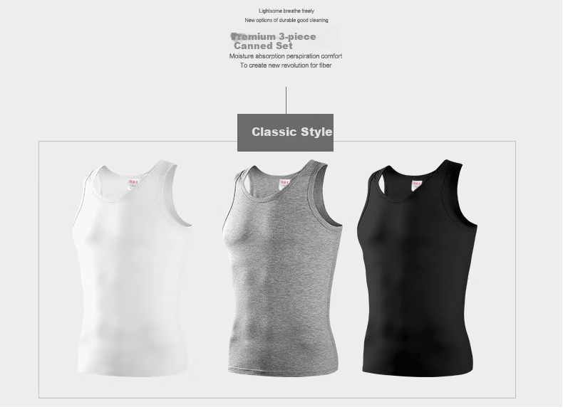 Hengyuanxiang [100% Pure Cotton] Sleeveless Tank Top for Men, Antibacterial, Middle-Aged And Elderly, Slim-Fit, Athletic Undershirt Vest 6
