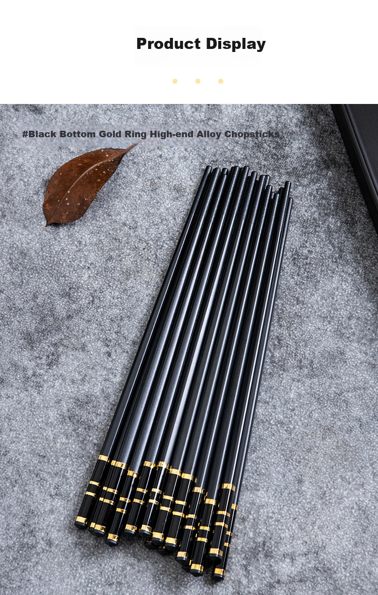 Shihua Antibacterial Alloy Chopsticks, Silver Ion Antibacterial Anti-Mold Heat-Resistant Chopsticks, 27cm*10 Pairs, High-Quality Nordic Green Tableware 9