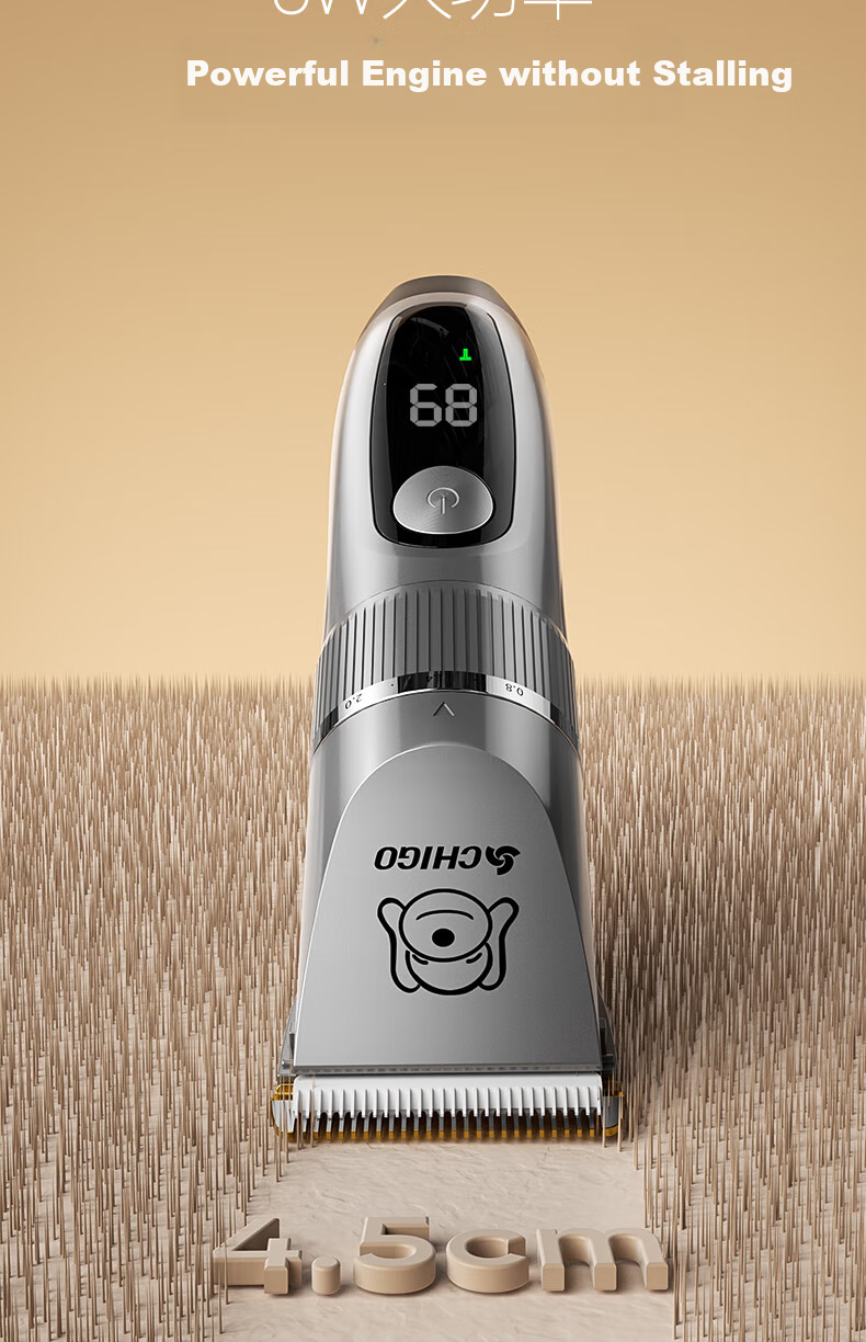 CHIGO Dog Electric Hair Clipper, Pet Grooming Tool, Hair Trimmer, Beauty Styling Pet Cat Hair Clipper, Paw Hair Trimmer, Hair Pusher F858A Graduation Gift 5