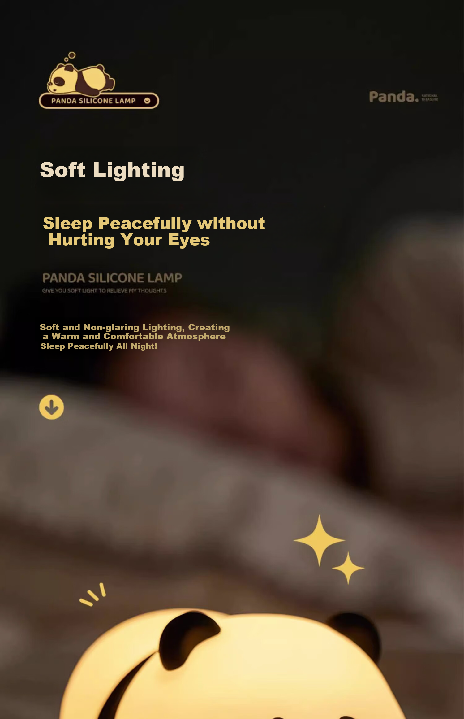 Kufire Night Light, Bedroom Sleep Lamp, Bedside Lamp, Children's Eye Protection, Baby Feeding Light, Tap Light, Practical And Stylish, Gift for Girls 5