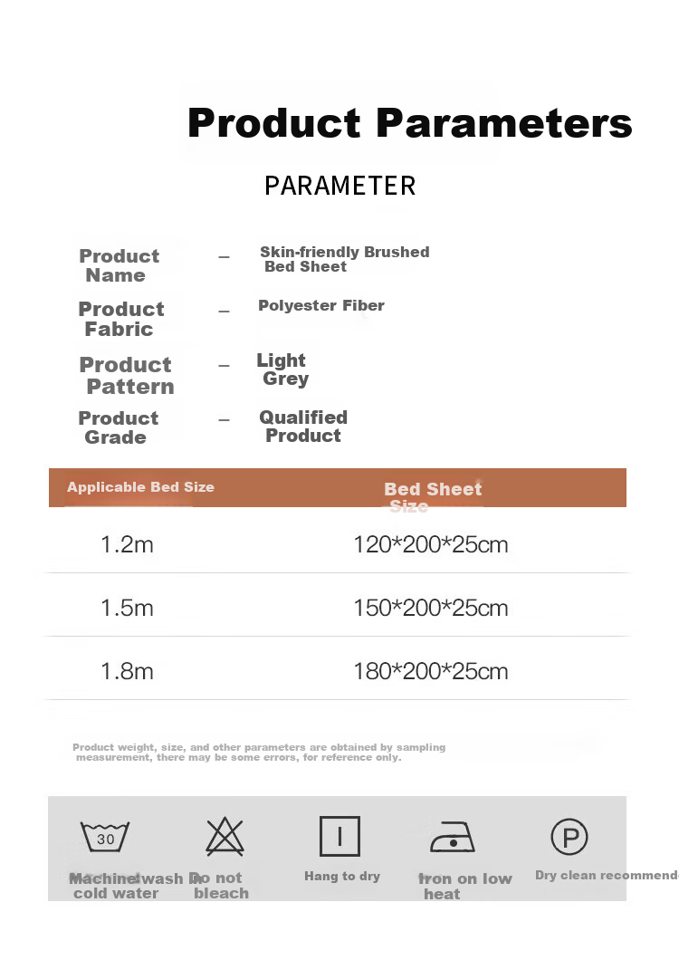 YALU & FREEDOM Thickened Brushed Fitted Sheet, Bed Cover, Mattress Protector, Full Coverage Mattress Cover, 1.5x2 Meters, Light Gray 5