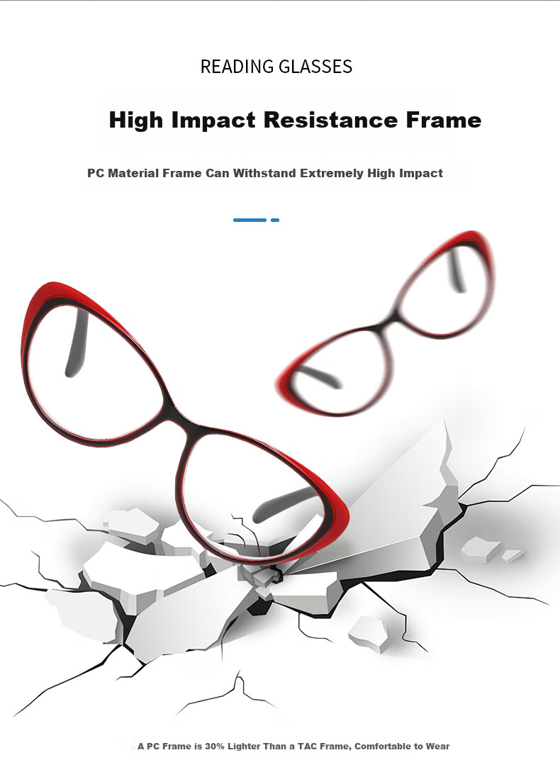 DRATRA High-Definition Reading Glasses for Women with Cat Eye Design, Fashionable Anti-Aging Effect, Comfortable Presbyopic Glasses for Elderly to Read Phone And See Far Away 2