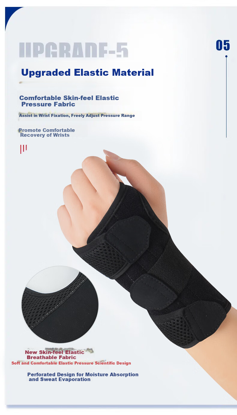 NAILEKESI N Tendonitis Splint Hand Wrist Joint Fracture Fixation Brace TFCC Medical Radial Bone Sprain Rehabilitation Brace Left L 6