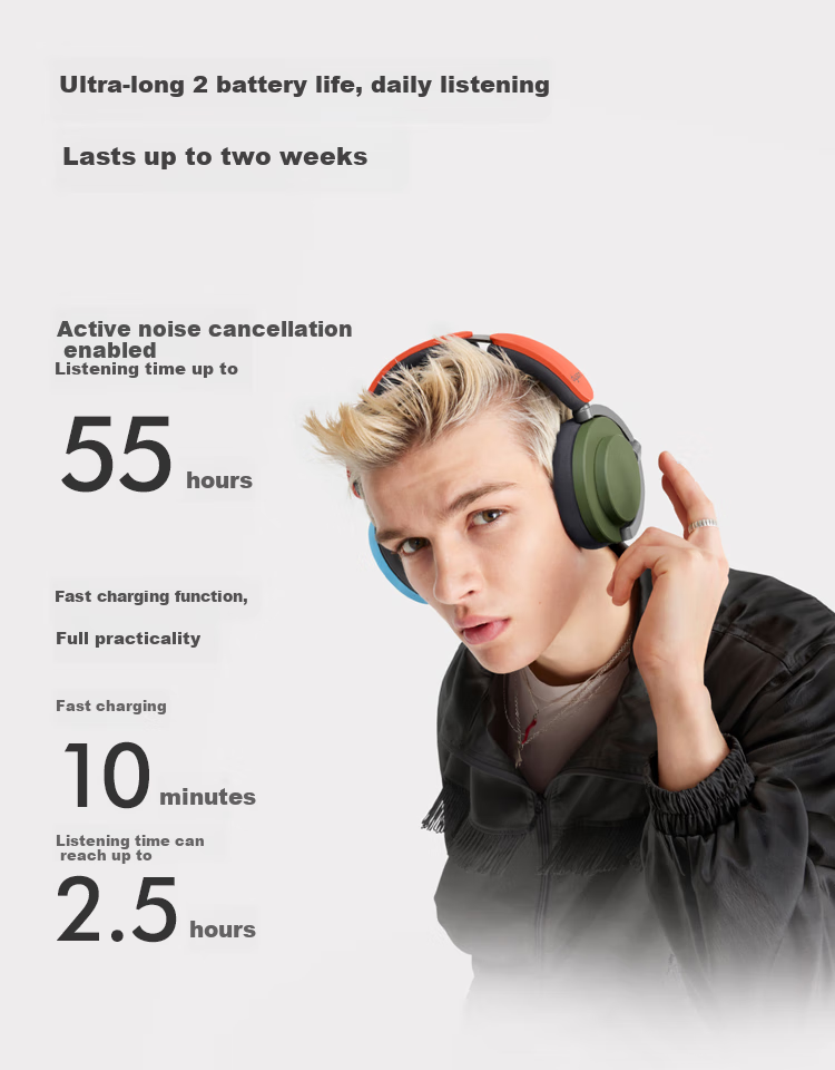 DYSON Dyson Ontrac Noise-Cancelling Headphones, Ontrac Wireless Headphones, Over-Ear Bluetooth Headphones, WP02 Geek Black 11