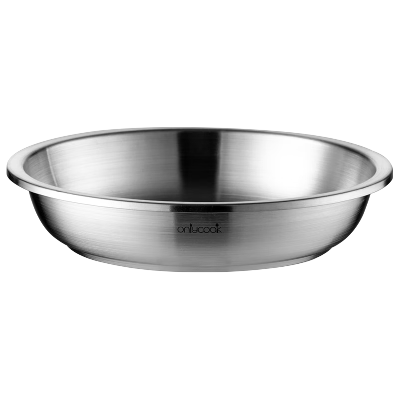 OnlyCook 316L Stainless Steel Antibacterial Deepened Thickened Round Plate 18cm Food Grade Prep and Serving Tray Fruit Dish