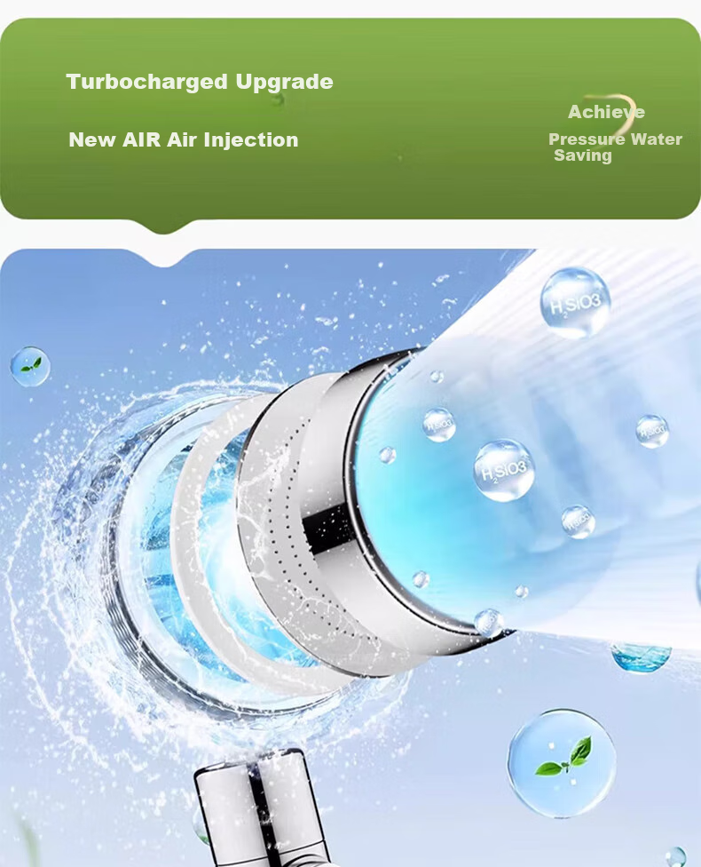 X-GRKE [Germany] Pressurized Filter Shower Head Filter for Home Use, Handheld Shower Head, Removes Residual Chlorine, Skin-Friendly 18