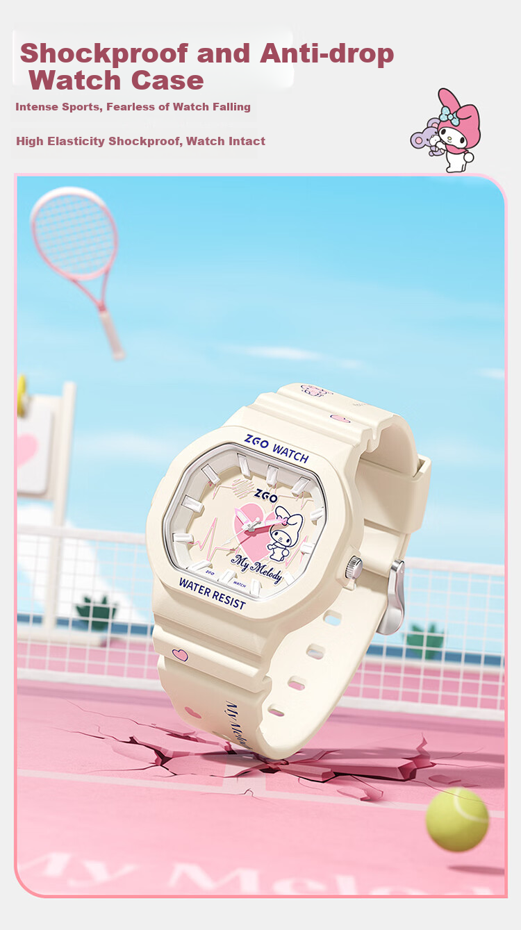 ZGO Sanrio Children's Watch, Only Time-Telling, Girls' Student Watch, High School And Middle School Students, Stylish Quartz Watch for Wome 6