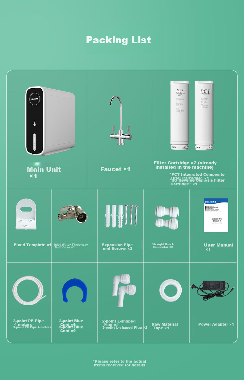 MeiLing Water Purifier, Home Direct Drinking Machine, Water Purifier, Drinking Machine, 9-Year RO Reverse Osmosis Pure Water Machine, 1000G, Under-Sink Dual Water Output Purifier ML-2R1000 21