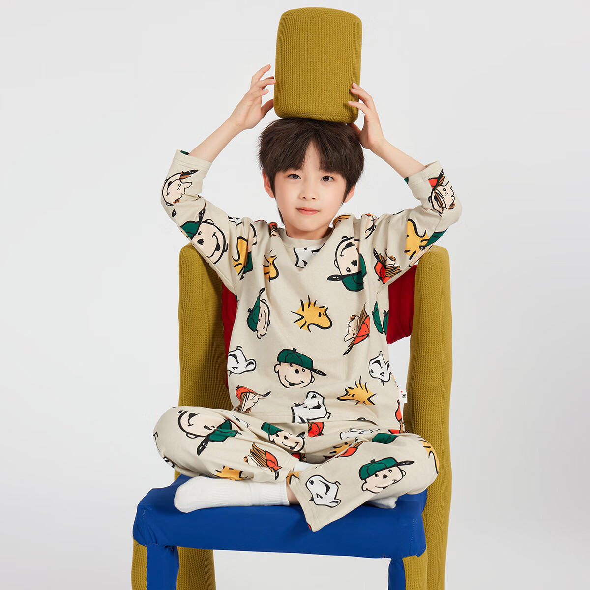 Duoduo Boys' Homewear Spring and Autumn Pure Cotton Skin-friendly Pajama Set 2026 New Children's Cartoon Printed Two-piece Set