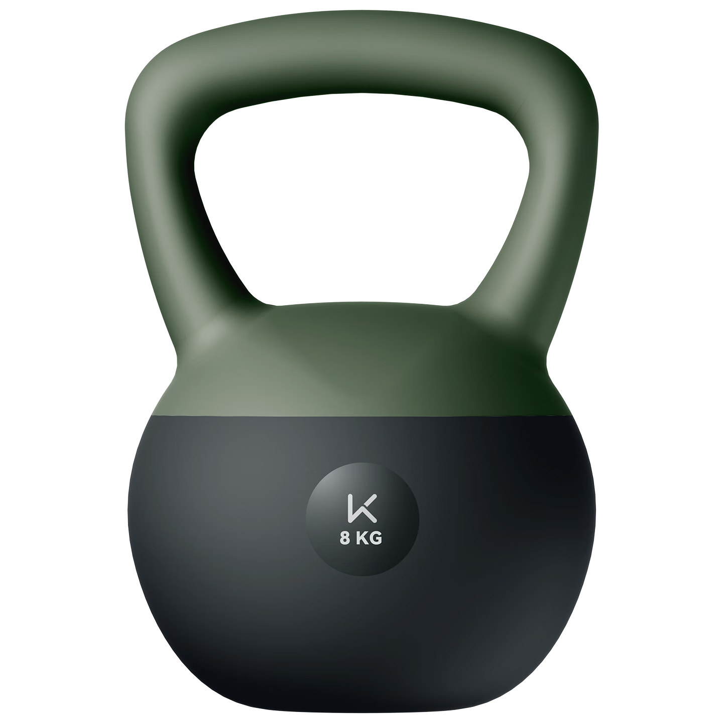 Keep Soft Rubber Kettlebell Men's Strength Training Squat Fitness Equipment Dumbbell Kettlebell 8kg Mountain Green