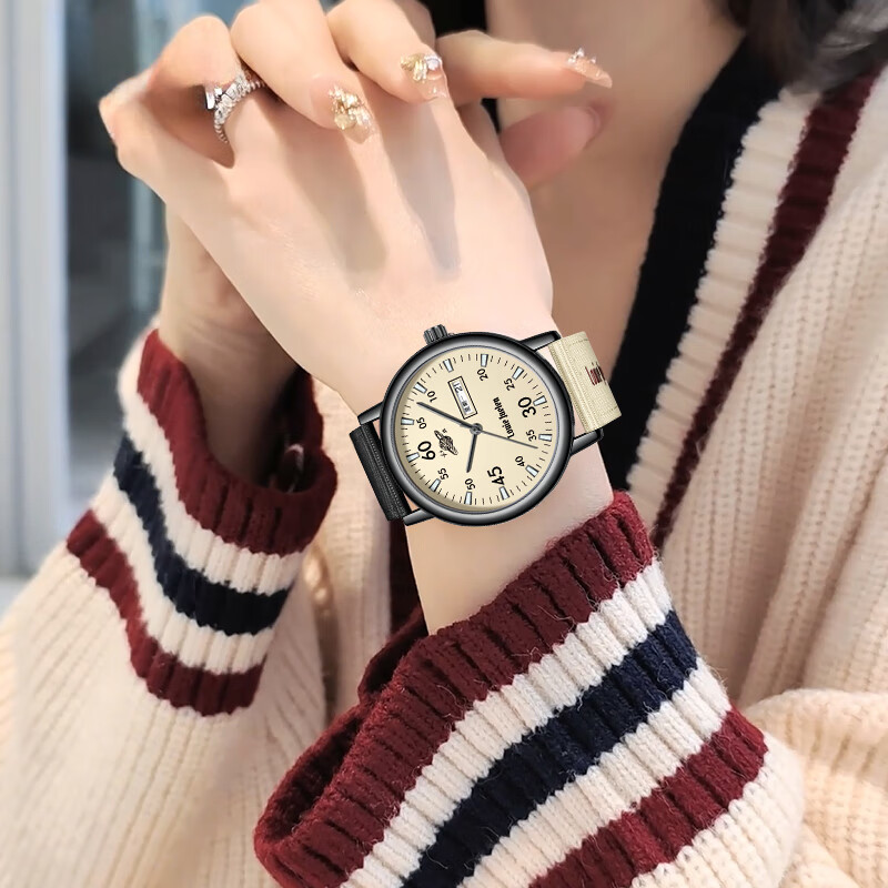 GEORGCOUNT Watch 2025 New Model for Junior High and High School Students, Exam Special Silent Quartz Watch, Waterproof, High Value for Teenage Girls