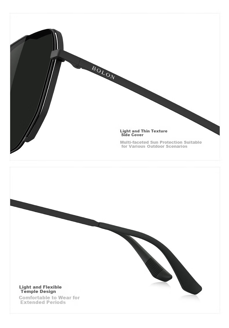 BOLON Sunglasses, Double-Frame Polarized Sunglasses, Aviator Driving Glasses for Men, BL8121 3
