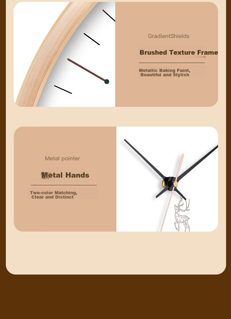 Compas Wall Clock for Living Room, European Style Creative Clock, Bedroom Quartz Wall Clock C3245 Green 36cm 5