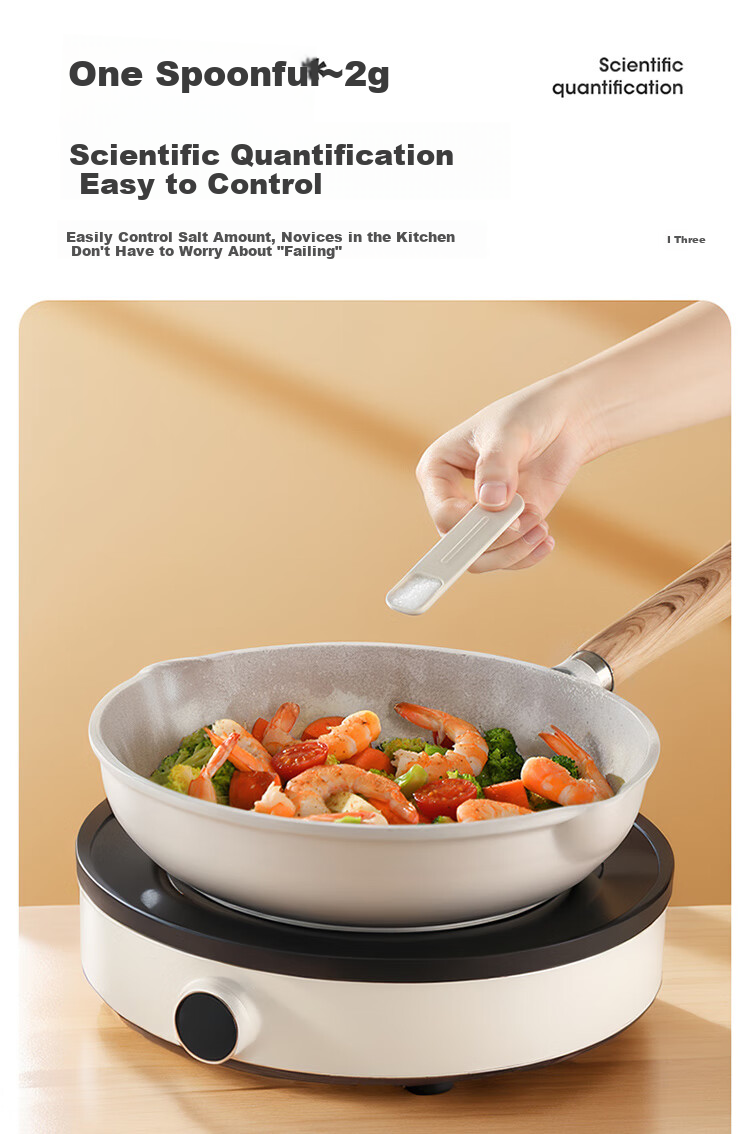 MARYYA Spice Container Moisture-Proof Seasoning Jar 300ml Kitchen Salt And Condiment Measuring Sealed Glass Storage Box One Pack 8
