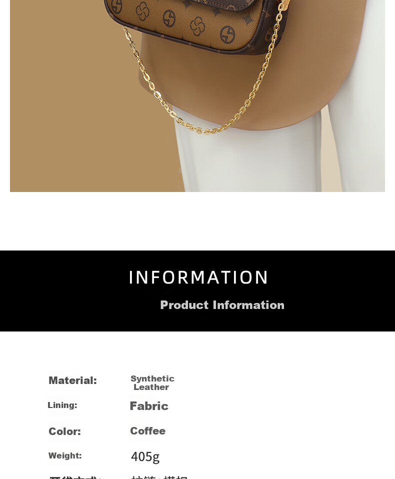 Aiqinghai Handbag, Women's Shoulder Bag, Crossbody Chain Small Square Bag, Light Luxury Birthday Mother's Day Gift, Practical Present for Mom 7