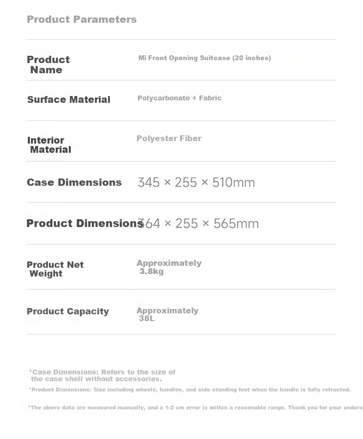 Mijia Xiaomi Luggage, 20-Inch Carry-On Suitcase, Business Travel Case, Front Opening, Password Lock, Graphite Gray 10