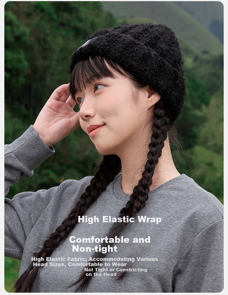 CAMEL Wool Yarn Knitted Hat for Women, Ear Protection, Warm, Cold Hat, Face-Slimming, Couple's Knitted Hat for Men 133CP15060 8