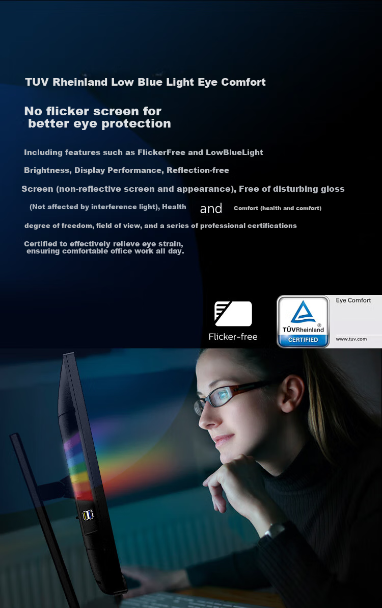 PHILIPS, 27-Inch Office Monitor, 4K Eye Protection Low Blue Light IPS Type-C90W Speakers, Rotatable Height Adjustable Smart Dual-Core Computer Display Screen, 279P1 6