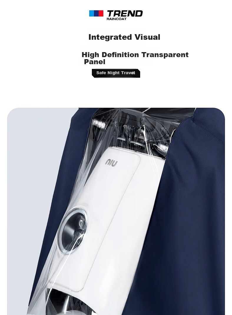 Beimei Electric Scooter Raincoat, Full-Body Protection against Heavy Rain, Extra Large And Thick, Single-Person Riding Specific, Men's Motorcycle Rain Poncho 9