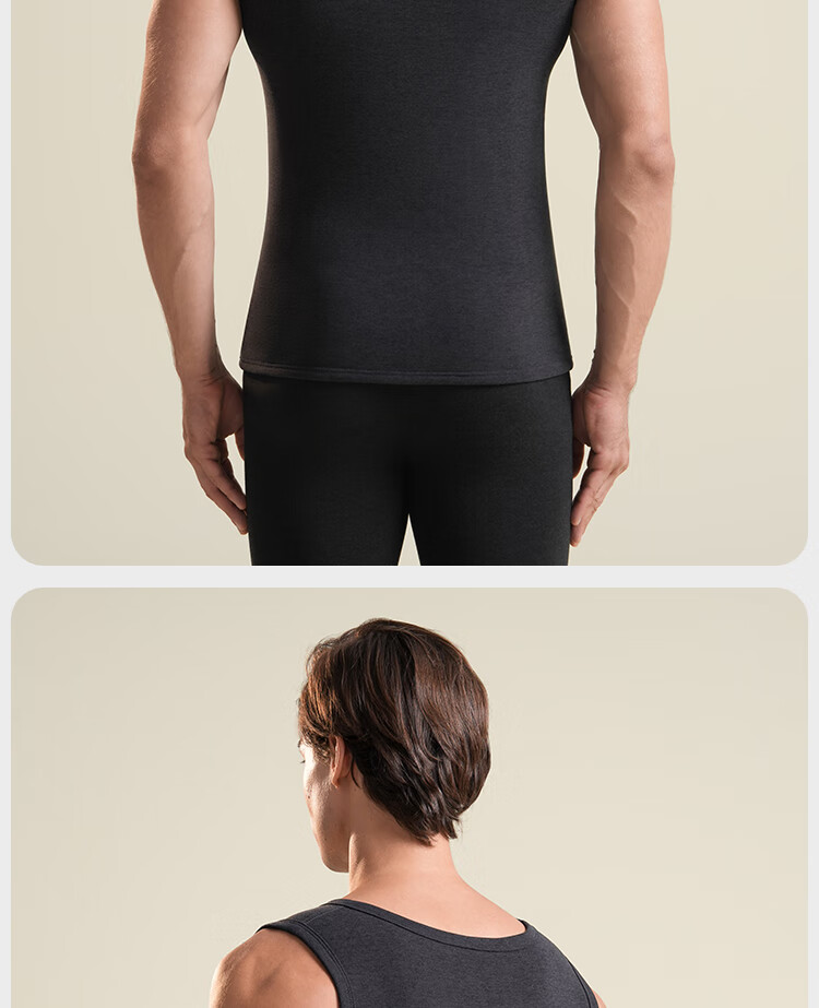 YUZHAOLIN Men's Wool-Filled Warm Vest Thickened Fleece Lined Large Size Sleeveless Autumn Winter Base Layer Jacket 16