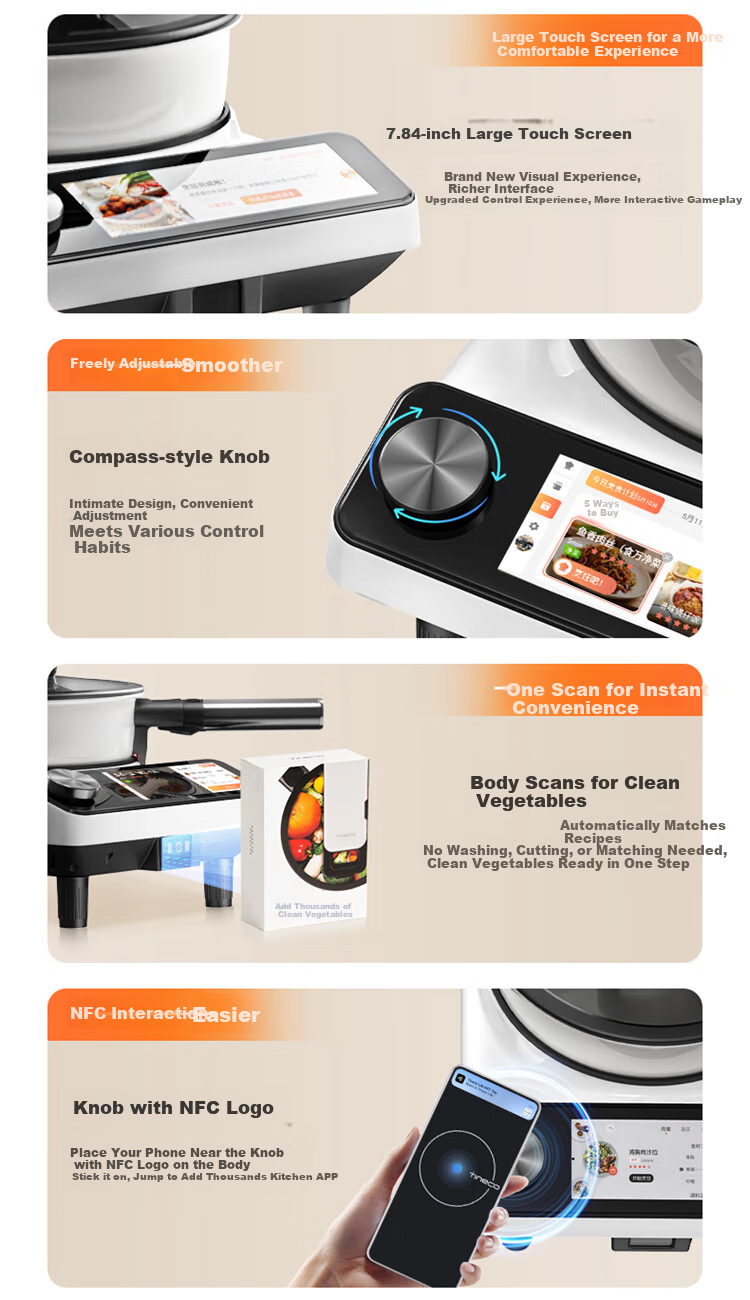 TINECO Smart Cooking Machine Shiwan 3.0 Pro, Home Automatic Stir-Fry Robot, Multifunctional Electric Steamer, Electric Wok, Electric Cooker 17