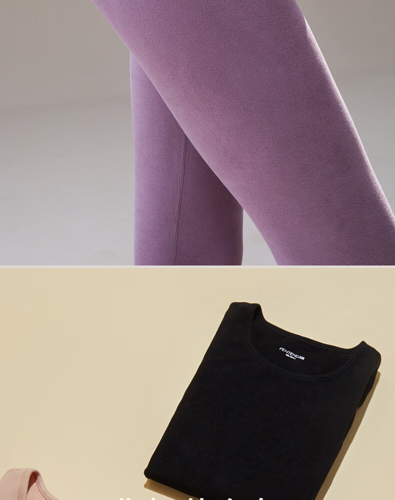 Fenteng Women's Cotton Thickened Thermal Underwear Set Autumn Winter Plus Size Long Johns and Top 13