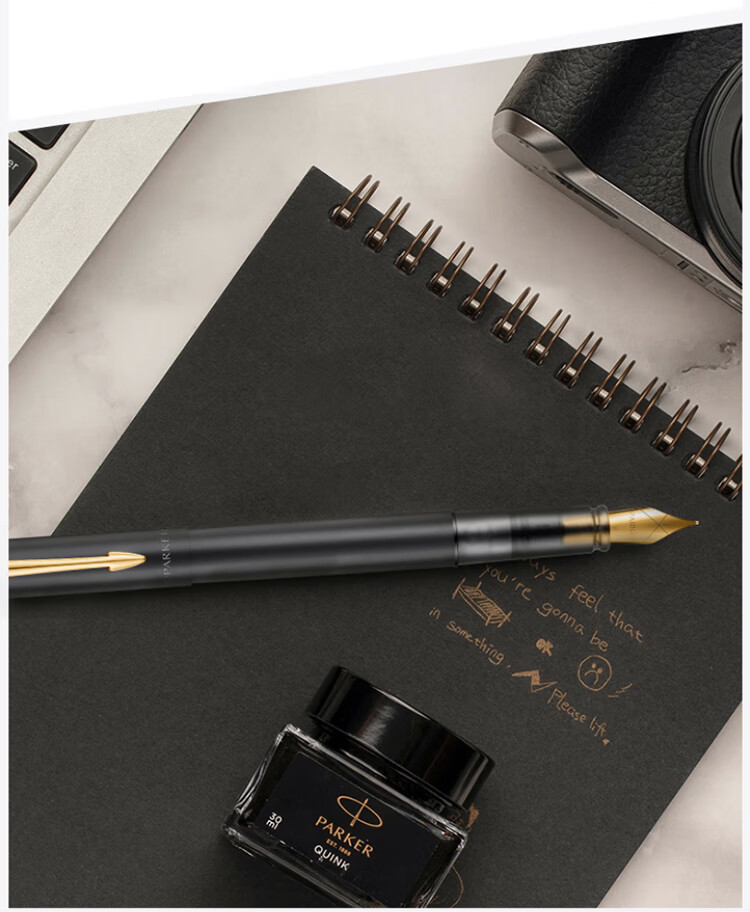 PARKER Classic Vector XL Black Gold Clip Fountain Pen Business Office Study Signature Pen 2