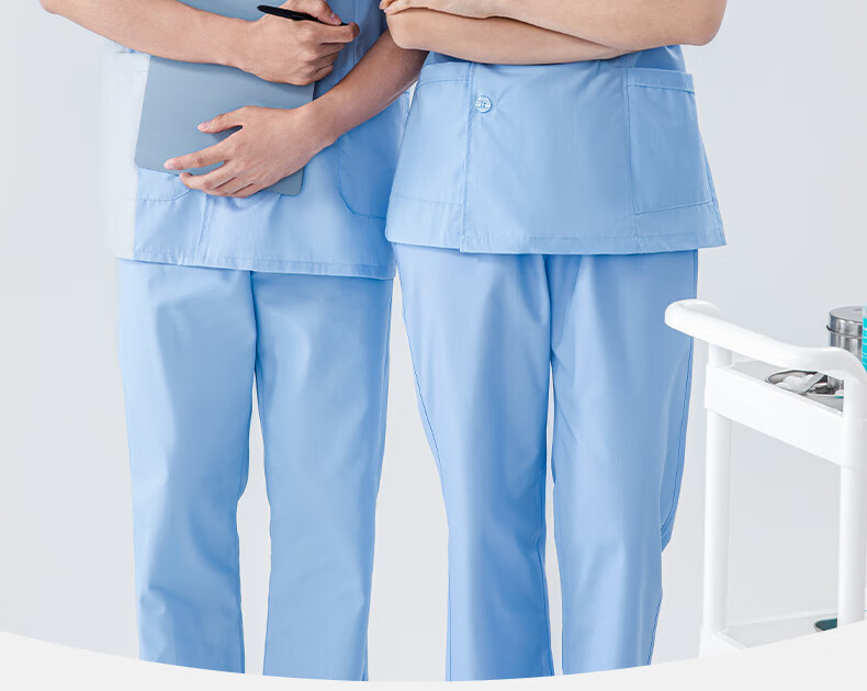 BOLOLANZHI Nurse Pants Elastic Waist Doctor Pants Women White Work Pants Spring Summer Thin Elastic Band Plus Size Nurse Uniform Pink Custom 2