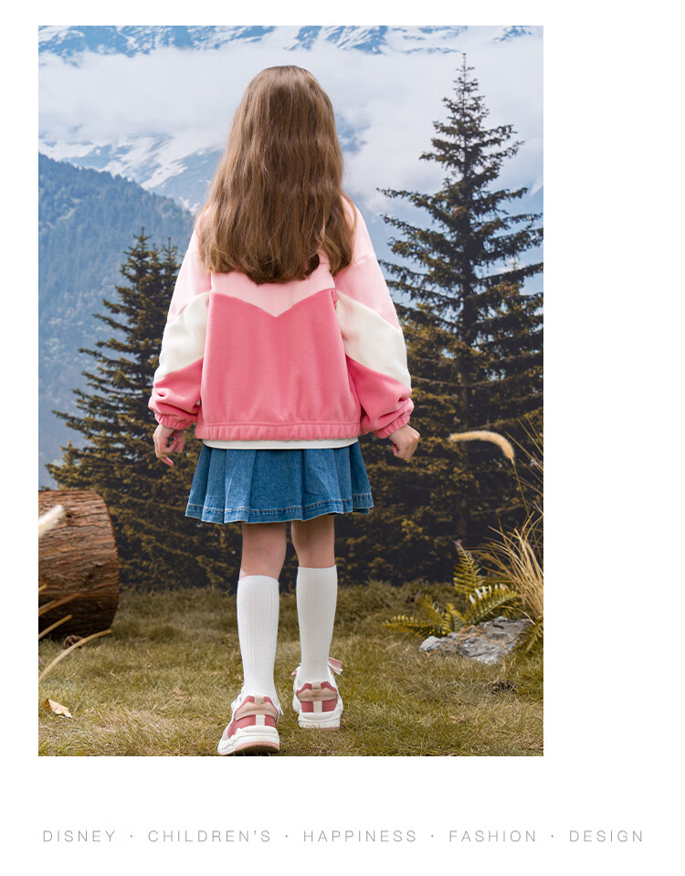 Disney Kids Autumn Winter Jacket Fashion Stand Collar Fleece Top Stylish Baby Clothes TD3DS009 Navy Blue 120 8