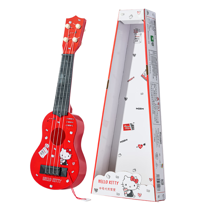 Carlbaby Hello Kitty Ukulele Children's Small Guitar Toy Beginner Boys Girls Birthday Gift