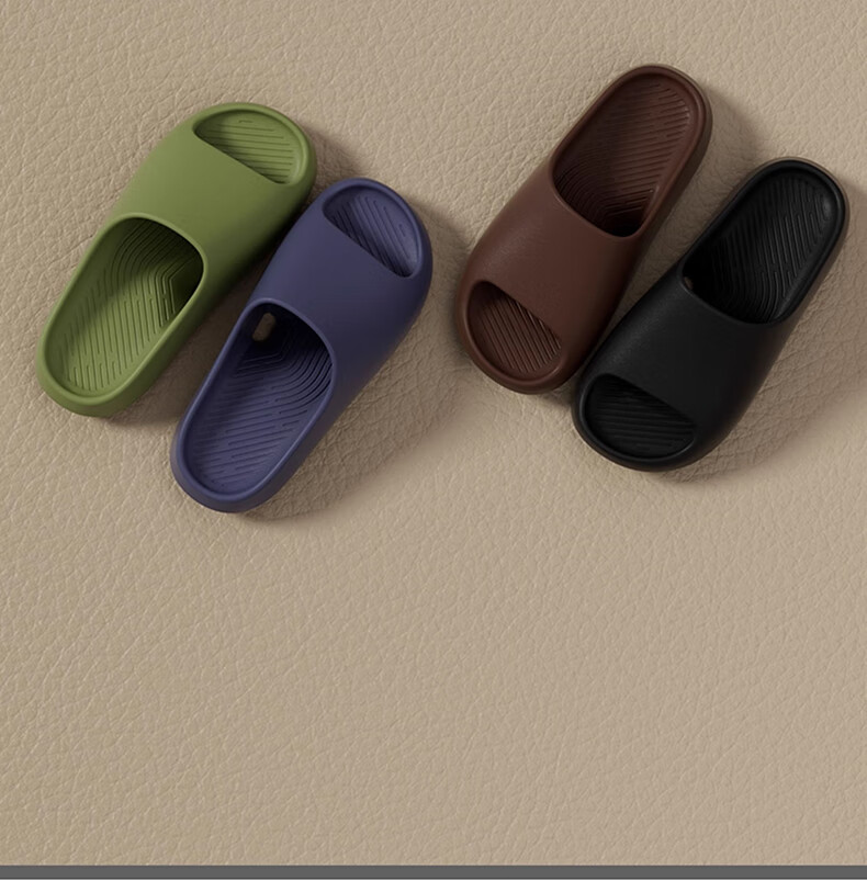 XGGC Non-Slip Bathroom Slippers for Men, Home Shower Drainage Indoor Slippers for Pregnant Women and Elderly, All-Season Beige Size 38-39 5