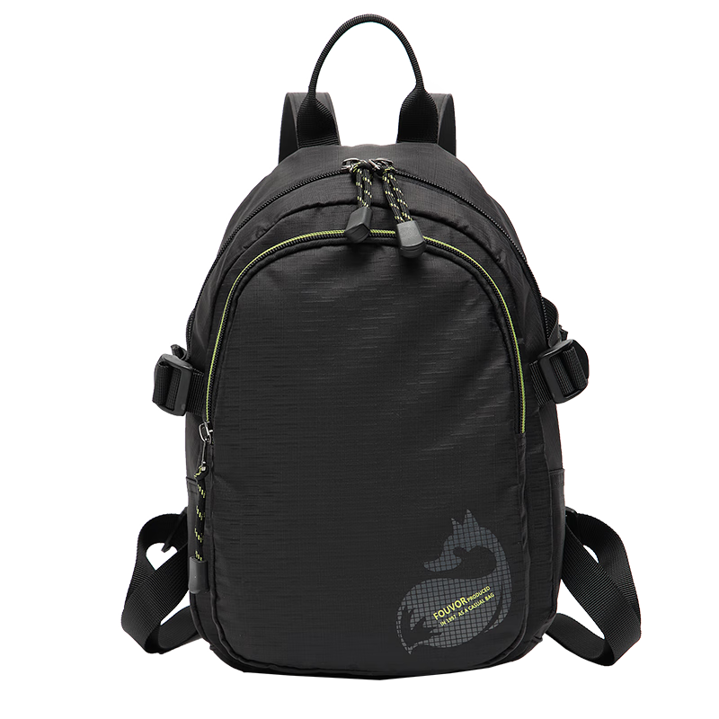 FOUVOR Casual Women's Backpack Fashion Lightweight Travel Bag Outdoor Sports Oxford Cloth Water-Resistant Black