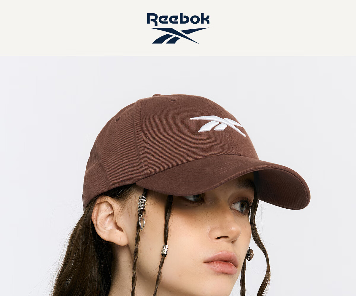 Reebok Embroidered 3D Cap Summer Running Sunshade Breathable Unisex Sports Sun Hat Red 1