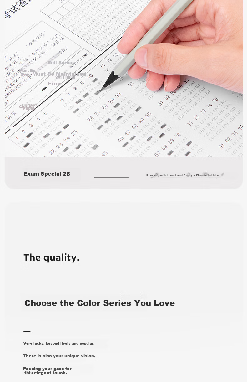 Deli 12-Color HB Black Barrel Office Leather Tip Writing Pencils (Black) (12 pcs/box) Drawing Doodle S955-HB Student School Stationery 9