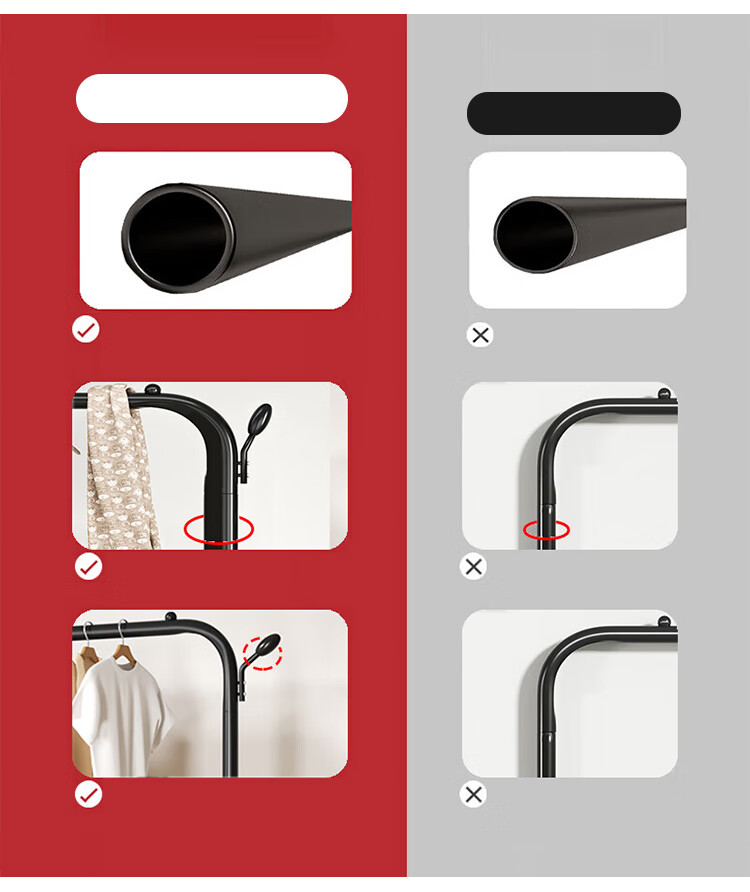 Huakaizhixing Clothes Drying Rack, Floor-Standing Drying Pole, Indoor Clothes Hanger, Balcony And Bedroom Drying Rack, Clothes Stand, YJ98 White, 1.5 Meters 1