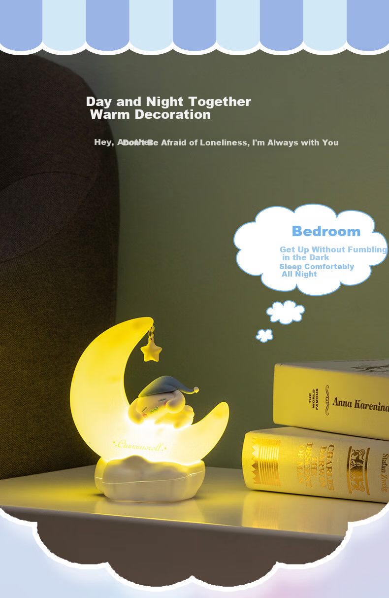 MINISO My Melody LED Light-Up Ornament, Small Night Light, Bedside Lamp, Creative Home Decor, Birthday Gift 10