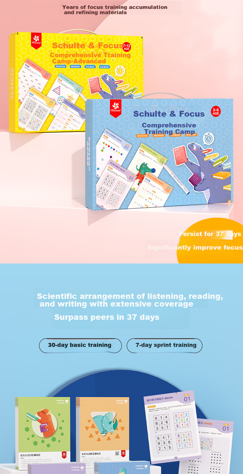 Pinwheel Shurtle Grid Concentration Training Set for Ages 3-6, Attention Booster Educational Toy Shurtle Low Level 4
