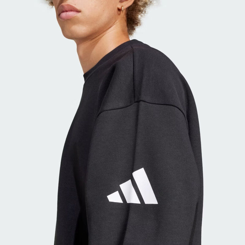 Adidas Men's Sportswear Series, M SWT FL Sweatshirt, JF3542, Black, Size L 6