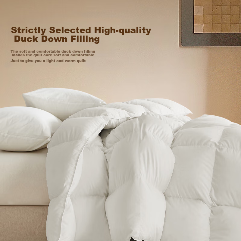 Yuanshenghuo 100% White Goose Down Comforter Duvet Insert, Feather And Silk Autumn Winter Quilt, Approximately 5 Jin (2.5 Kg), 150*200cm, White