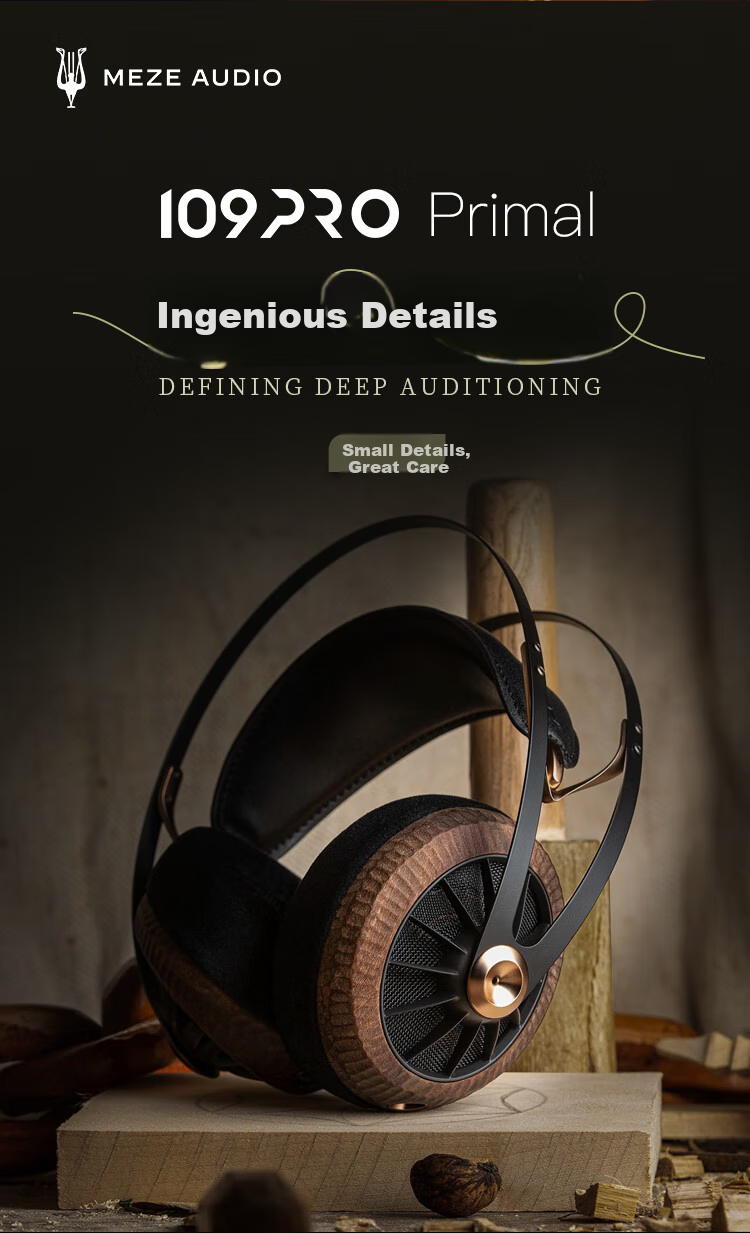 MEZEANTO (Meze) MEZE Audio 109 PRO Primal Over-Ear Headphones, Open-Back Dynamic Wired HIFI Music Headphones, Limited Editio 1
