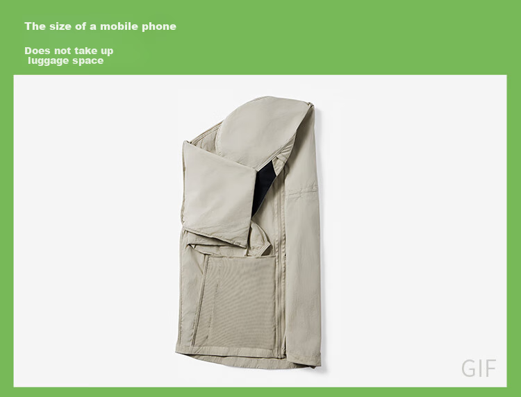 Beneunder Women's Lightweight Water-Repellent Portable Breathable UV Protection Sunscreen Jacket TS402 Cream White L 8