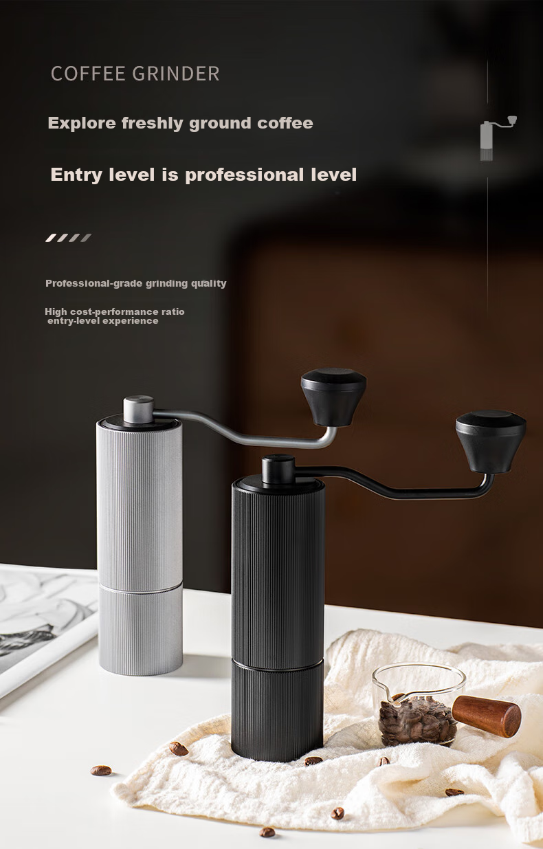CLITON Hand-Crank Coffee Grinder, Portable Manual Coffee Grinder, Automatic Grinding Machine 1