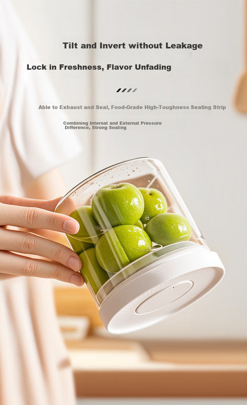 CLITON Glass Airtight Container, Push-Button Coffee Bean Storage Jar, Refrigerator Storage for Grains, Tea Leaves And Dried Goods, Food Preservation Container, 1000ml 12