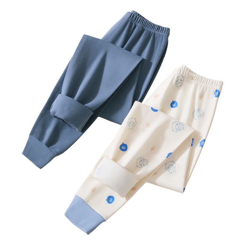 Cosmo Lady Children's Thermal Pants 2-Pack Girls' Sleep Pants Autumn Winter Warm Trousers for Middle and High School Students