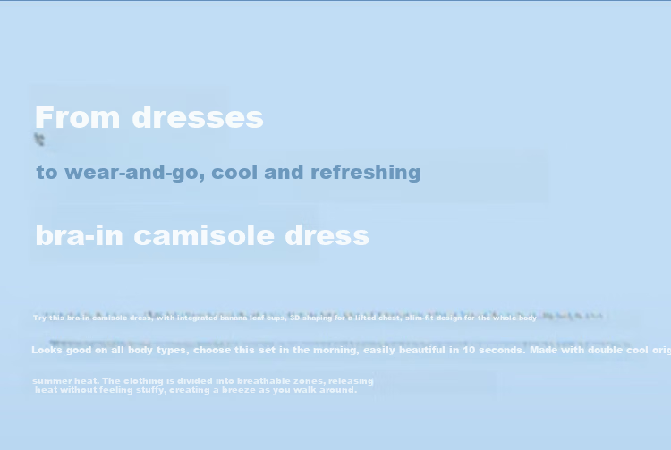 Beneunder Dress with Built-In Bra Pads, Spaghetti Strap Tank Dress, Sun Protection, Versatile Women's Clothing Skirt 2