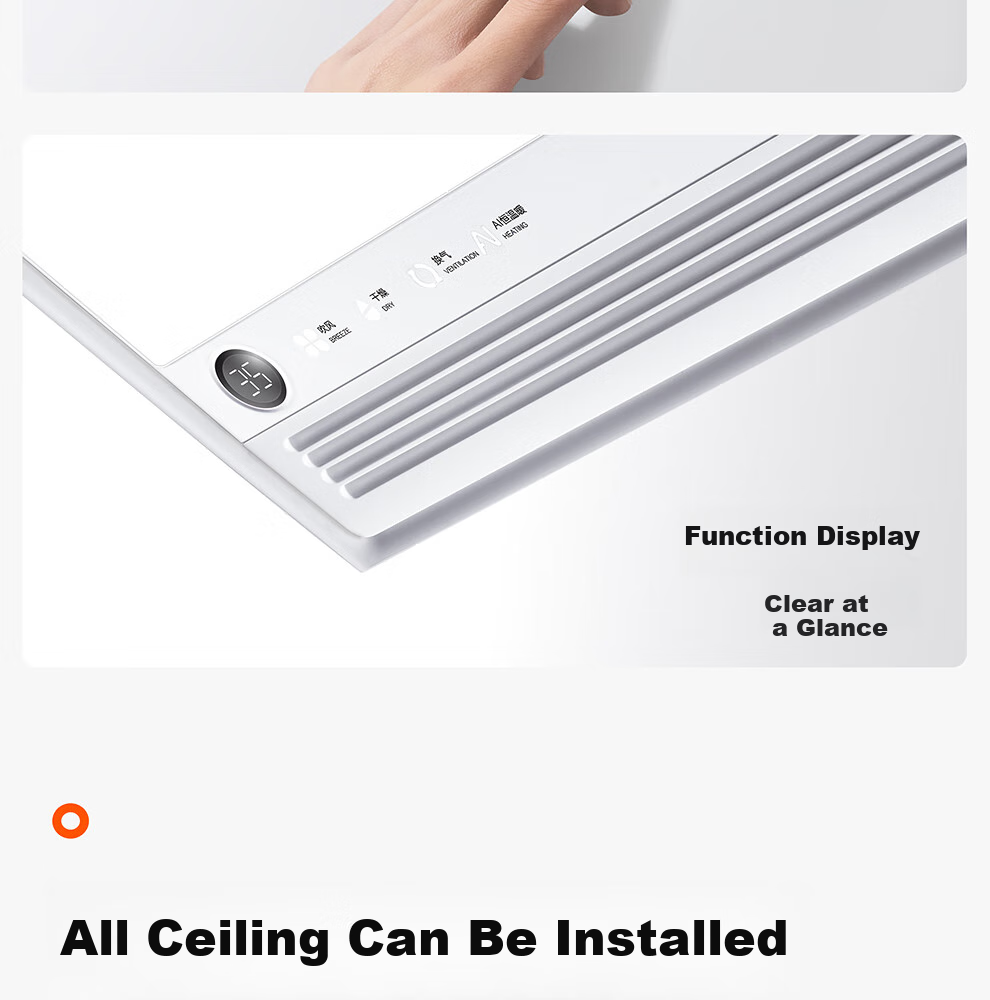 AUPU Smart Bathroom Heater Hot Wave Series Intelligent AI Constant Temperature Scheduling Warm Room Wind Heating Exhaust Lighting Integrated SE2 26