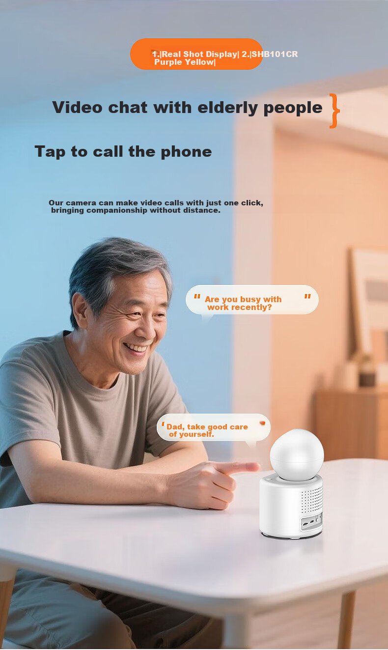 Newmine Wireless AI Camera for Home Indoor Use, High-Definition 8MP Dual-Way Video Call with Mobile Remote Monitoring, 360-Degree Coverage, Night Vision, Panoramic View, And Voice Control 9